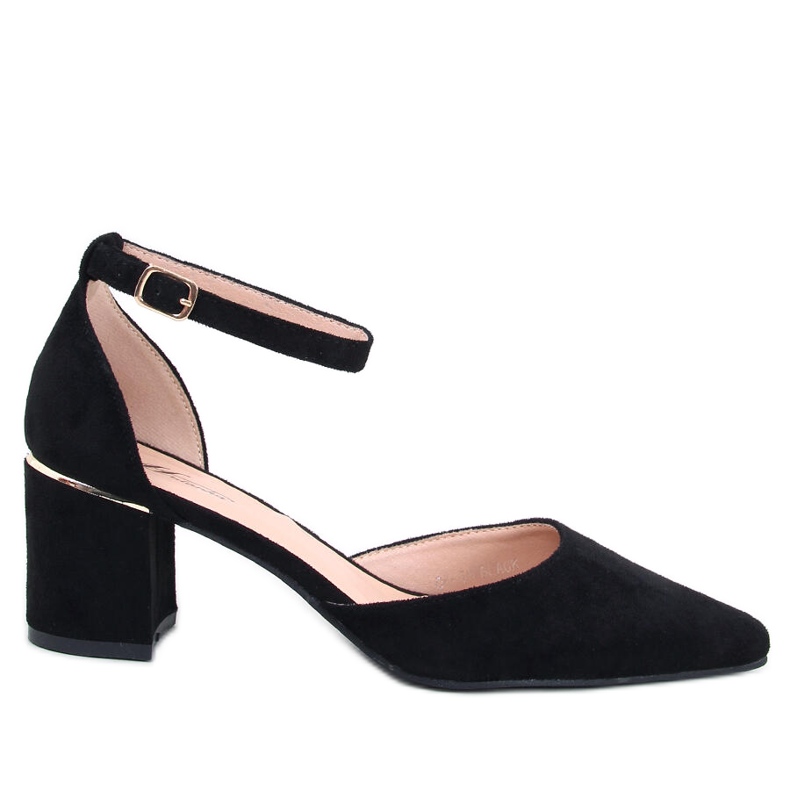 Harroi Black pumps med ankelband svart