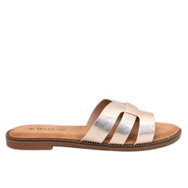 Charnes Gold flipflops för kvinnor gyllene