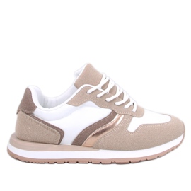 Carthy Khaki damsneakers vit