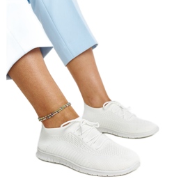 Zahira sneakers i vitt tyg