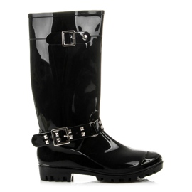 Regnstövlar med avtagbart spänne svart