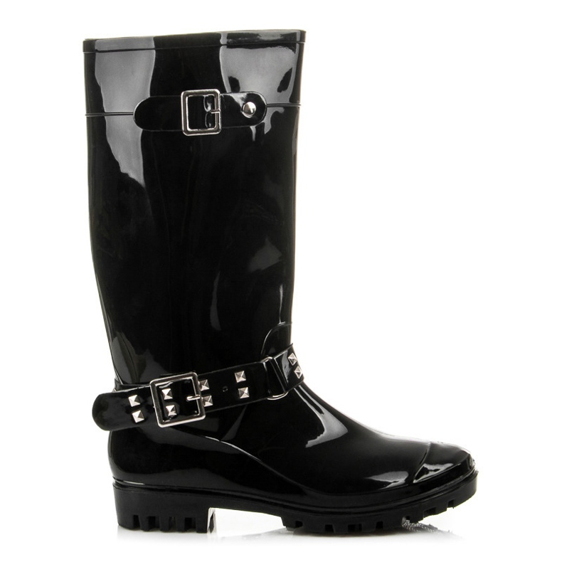 Regnstövlar med avtagbart spänne svart