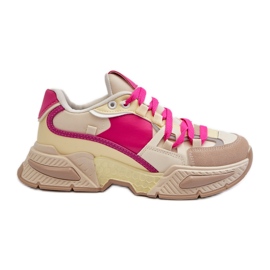 Damsneakers med tjock sula Fuchsia Peonema rosa