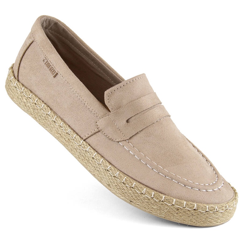 Herrskor, slip-on espadrillos mockasiner, beige Big Star NN174049
