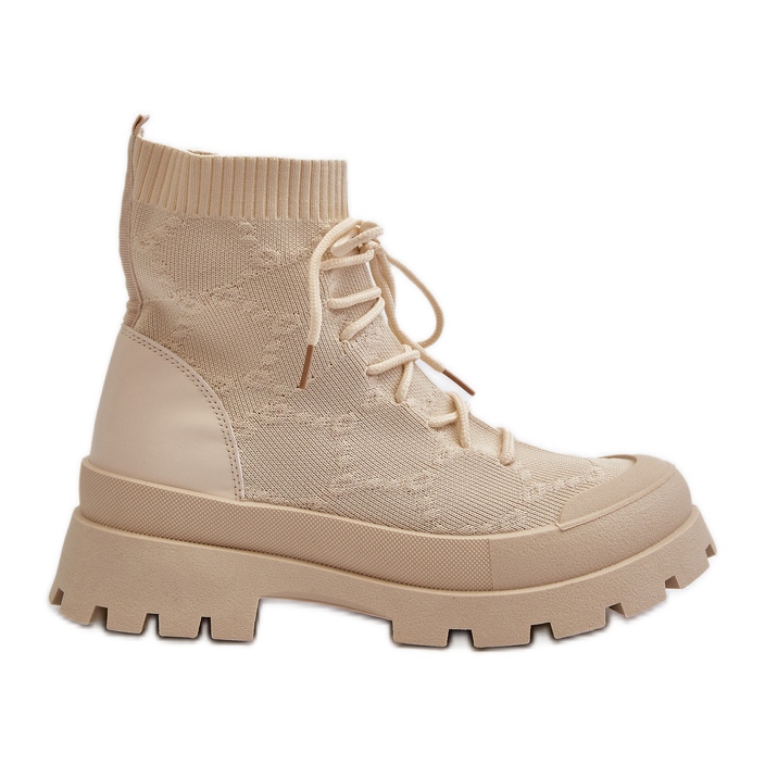 Damstrumpa Slip-On Boots Ljus Beige Solime