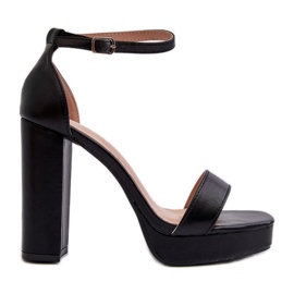 Svarta Trewenna sandaler med hög klack
