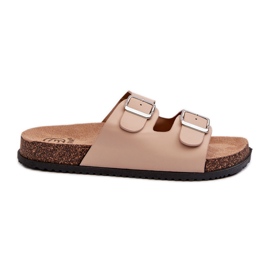 Beige damflip-flops med spännen Oliena