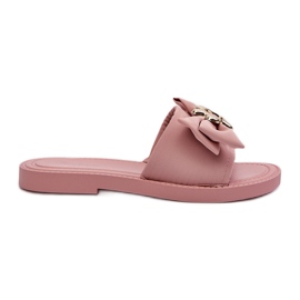 Damflip-flops med rosett, rosa Arsicada