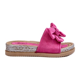 Flip Flops för kvinnor med rosett Fuchsia Aflia rosa