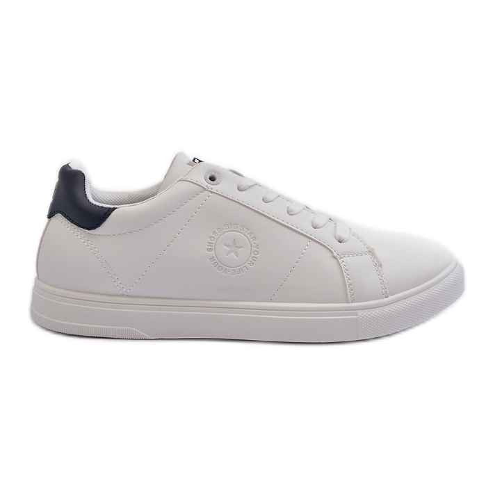 Låga sneakers för män Eco Leather Big Star NN174282 Vit