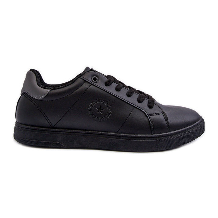 Låga sneakers för män Eco Leather Big Star NN174284 Svart