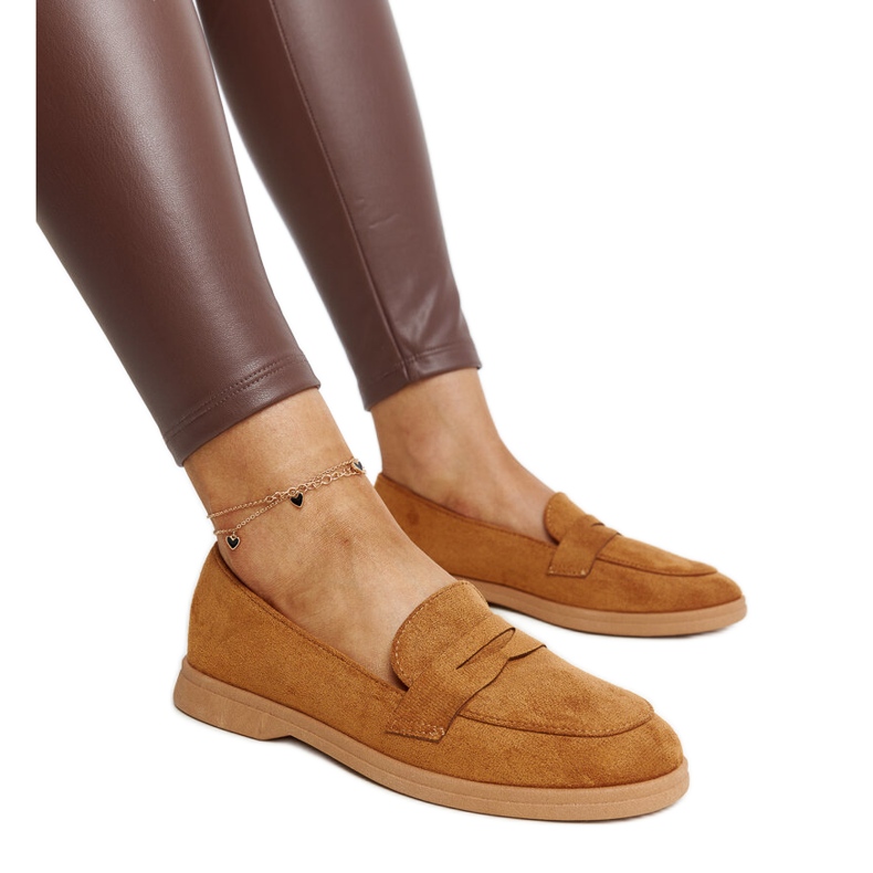 Nibras loafers i brun mocka