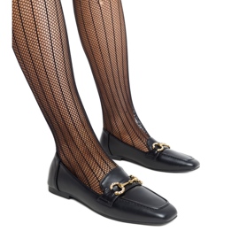 Svarta mockasiner med Areebah-spänne