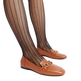 Bruna mockasiner med Areebah-spänne