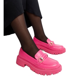 Mörkrosa loafers med Lasima-spänne