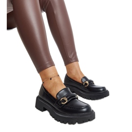 Svarta loafers med Lasima-spänne