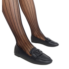 Svarta mockasiner med spänne från Delgi