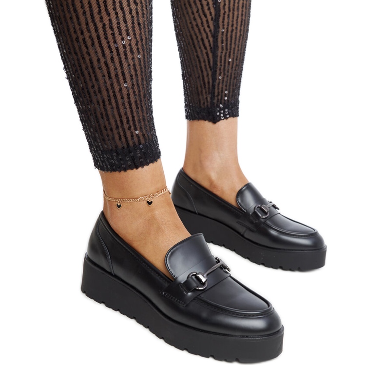 Oili svarta wedge loafers