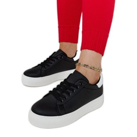 Svarta sneakers med tjock sula Ruta