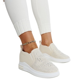 Beige wedge sneakers från Fossacesia