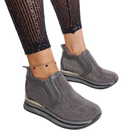 Mörkgrå Cadelaria wedge sneakers