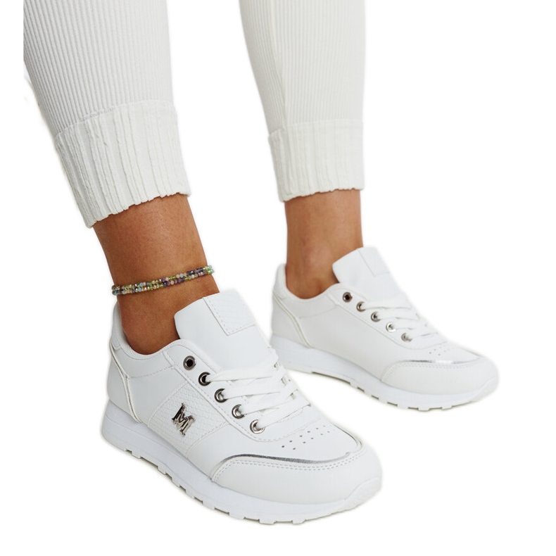Vita sneakers med tjock Kincheloe-sula
