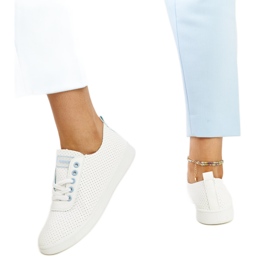 Yusra vita sneakers i ekoläder