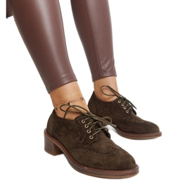 Gröna högklackade mockaskor från Tigard