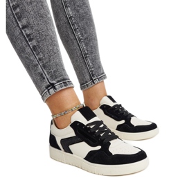 Juwan vita och svarta glitter sneakers