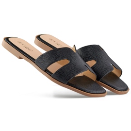 Svarta klassiska casual flipflops för kvinnor
