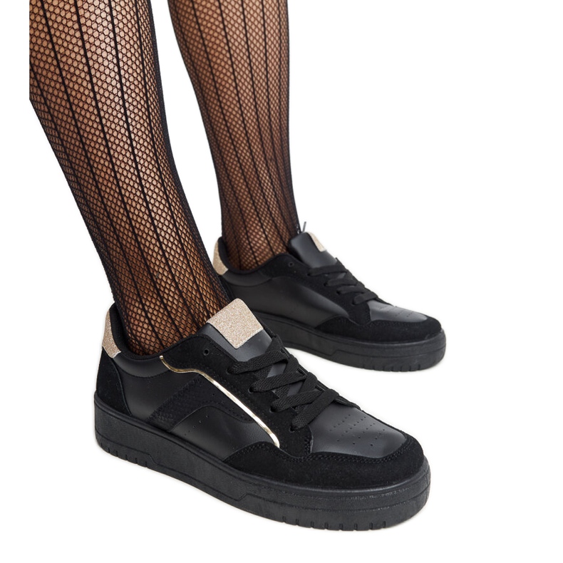 Walda svarta platåsneakers