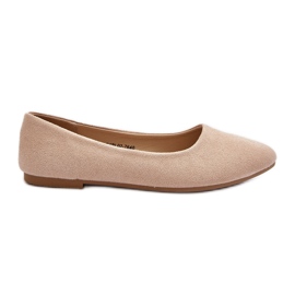 Ballerina i mocka dam Beige Kommia