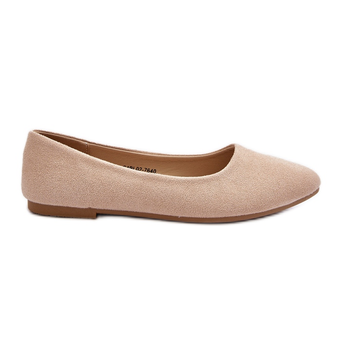 Ballerina i mocka dam Beige Kommia