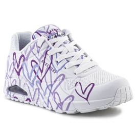 Skechers JGoldcrown Uno Lite skor - Sprid kärleken W 155507-WLPR vit