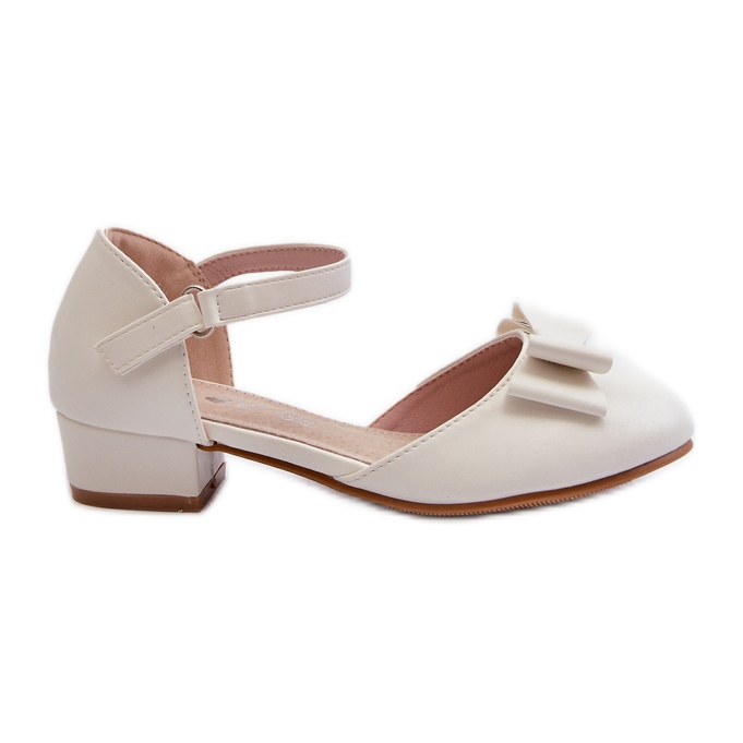 Vita Andarifa-balettlägenheter för flickor med rosett