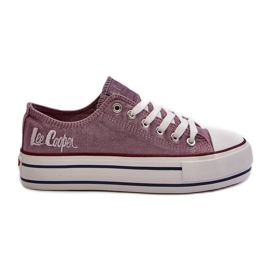 Sneakers dam med tjock sula Lee Cooper LCW-24-31-2219 Lila purpur