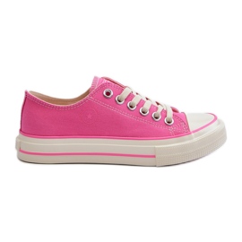 Låga sneakers för kvinnor Big Star NN274271 Rosa