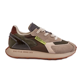 Sportskor Herr Sneakers Memory Foam System Big Star NN174345 Khaki grön