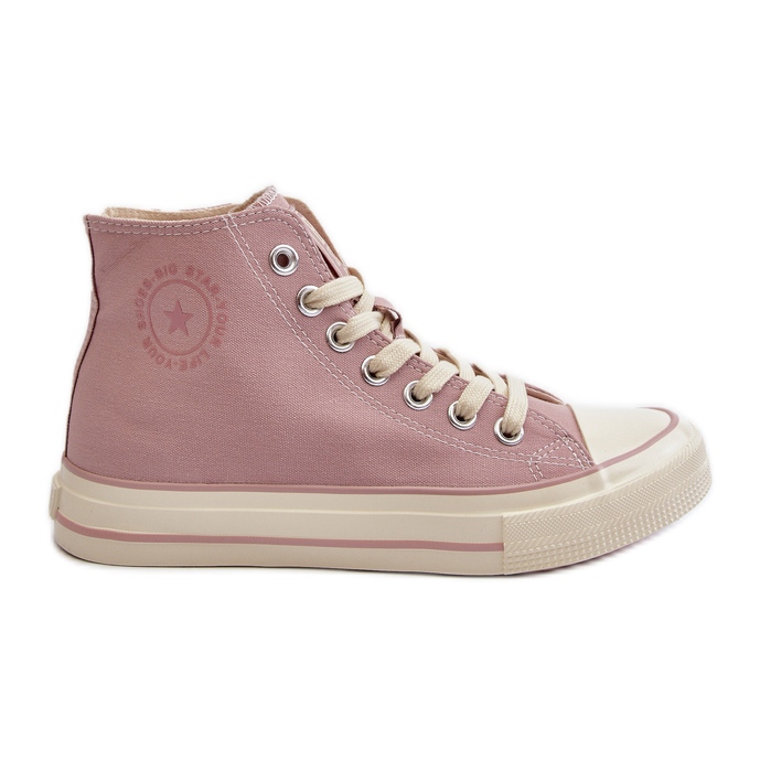 Höga sneakers för kvinnor Big Star NN274277 Rosa