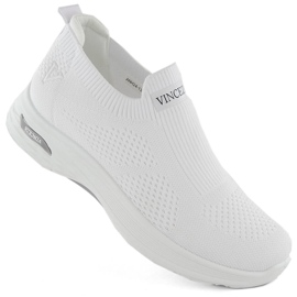 Vita slip-on sportskor för kvinnor Vinceza 13592