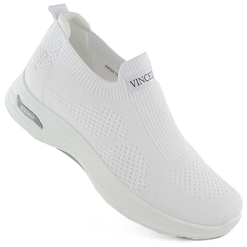 Vita slip-on sportskor för kvinnor Vinceza 13592