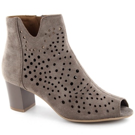 Mocka kvinnors genombrutna ankelstövlar brun Jezzi ASA169-11