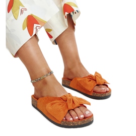 Orange flip-flops med korksula från Aamu