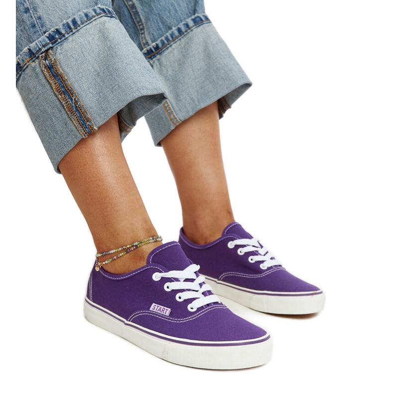 Lila klassiska Erla sneakers violett