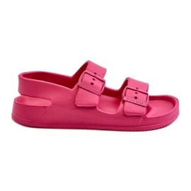 Lätta barnsandaler med spännen Big Star NN374545 Fuchsia rosa