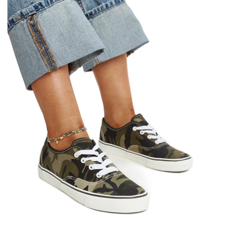 Erla gröna militärsneakers