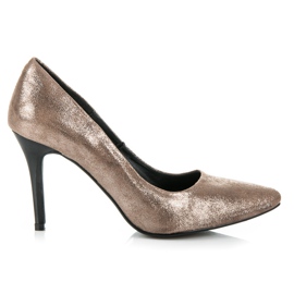 Vinceza Glänsande klackar gul