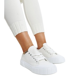 Eduards vita tyg sneakers