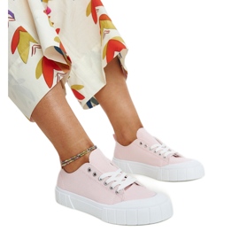 Eduards rosa tyg sneakers