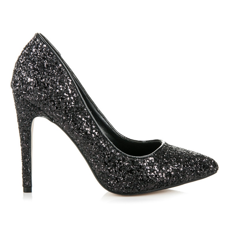 Via Giulia  Glitter höga klackar svart